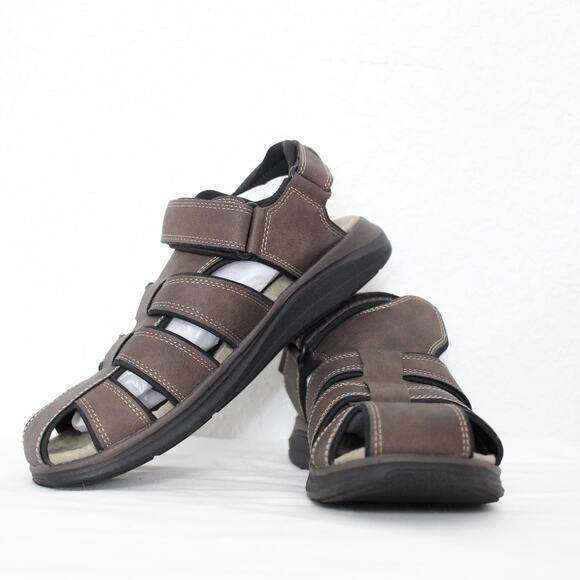 Dockers Men's Byrd Dark Brown Sandals Size 10 NWOT Fisherman - Picture 1 of 5